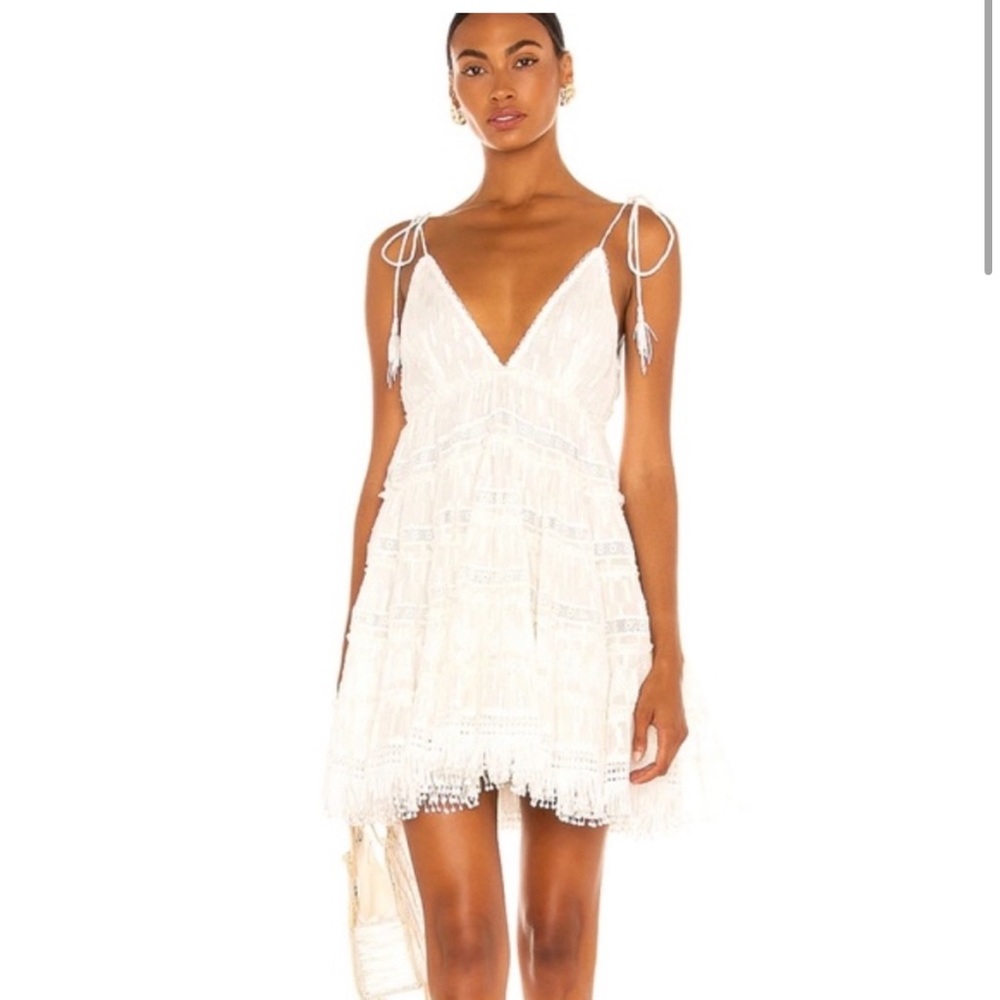 Rocco Sand White Lace Dress